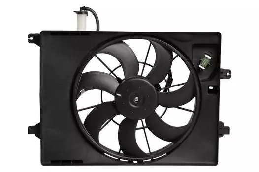 Электровентилятор охлаждения для автомобилей Creta (16-) 1.6i/2.0i (с кожухом и резист.) LUZAR