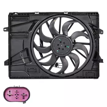 Электровентилятор охлаждения для автомобилей KIA K5 (20-) 2.0i/2.5i (с кожухом) LUZAR