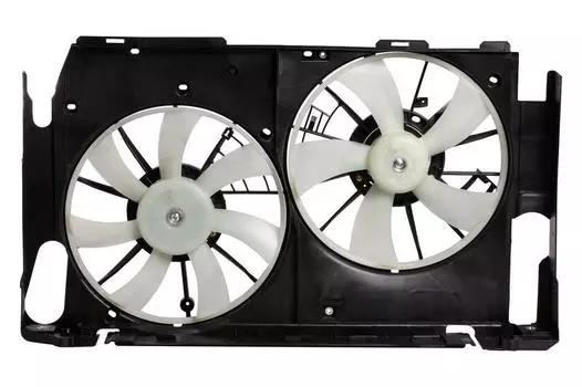 Электровентилятор охлаждения для автомобилей RAV 4 (06-) 2.0i (2 вент.) (с кожухом) LUZAR