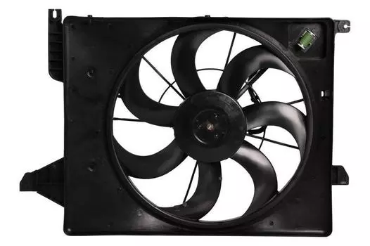 Электровентилятор охлаждения для автомобилей KIA Sorento (09-) 2.4i (с кожухом и резистором) LUZAR