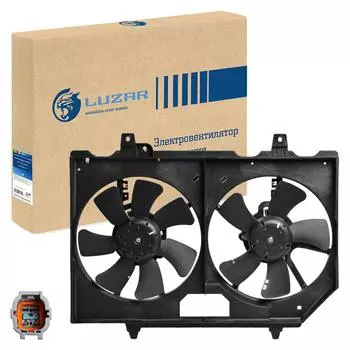 Электровентилятор охлаждения для автомобилей X-Trail (T30) (01-) 2.0i/2.5i (2 вент.) (с кожухом) LUZAR