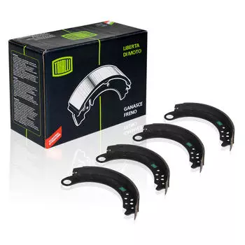 Колодки тормозные барабанные задние для автомобилей УАЗ Профи 236021 (2 короткие, 2 длинные) TRIALLI