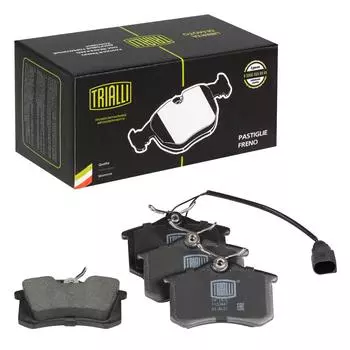 Колодки тормозные для автомобилей Volkswagen Sharan (95-) дисковые задние (в комплекте с датчиком) TRIALLI