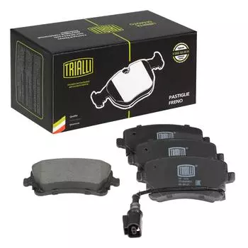 Колодки тормозные для автомобилей Volkswagen Transporter T5 (03-) дисковые задние для тормозной системы TRW (в комплекте с датчиком) TRIALLI