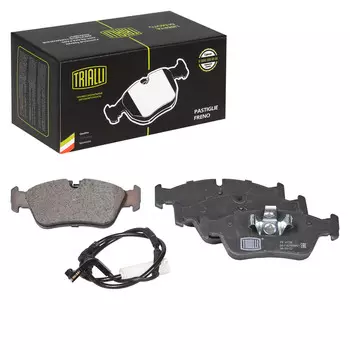 Колодки тормозные для автомобилей BMW 1 (E81/87) (04-)/3 (E90/91) (05-) дисковые передние (комплекте с датчиком) TRIALLI