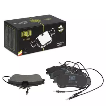 Колодки тормозные для автомобилей Peugeot Partner (96-) / Citroen Berlingo (96-) дисковые передние с четырьмя датчиками TRIALLI