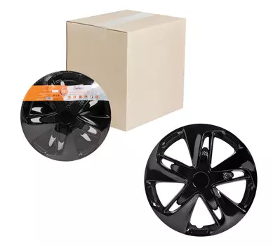 Колпаки колесные 15" "Супер Астра", черный глянец, карбон, компл. 2шт. AIRLINE