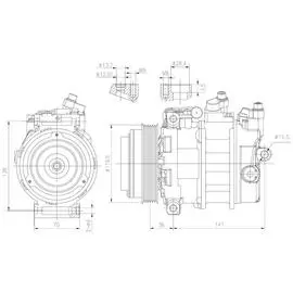 Компрессор кондиционера для автомобилей C (W202) (93-)/E (W210) (95-)/Sprinter (95-) LUZAR