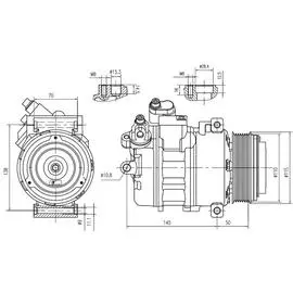 Компрессор кондиционера для автомобилей X5 (E70N) (10-) 3.0D LUZAR