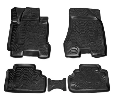 Ковры для Hyundai Tucson (04-09), 4 шт., выс.борт, 3D с подпятником, ТЭП, черн. AIRLINE