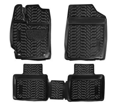 Ковры для Toyota Camry VII (XV50) (11-), 4 шт., (крепеж), выс. борт, 3D с подпятником, ТЭП, черн. AIRLINE