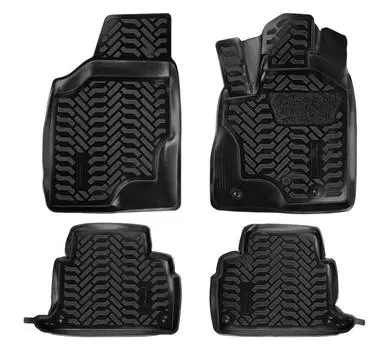 Ковры для Toyota Harrier 2WD (RHD) (03-13), 4 шт., выс. борт, 3D с подпятником, ТЭП, черн. AIRLINE