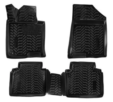 Ковры для Kia Optima (16-), 4 шт., выс. борт, 3D с подпятником, ТЭП, черн. AIRLINE