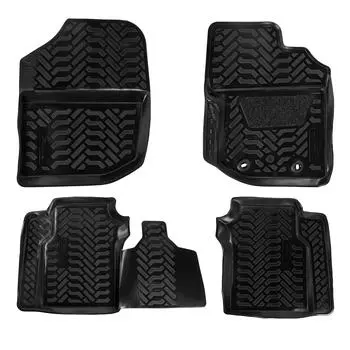 Ковры для Honda Fit (RHD) (07-13), 4 шт., (крепеж), выс. борт, 3D с подпятником, ТЭП, черн. AIRLINE