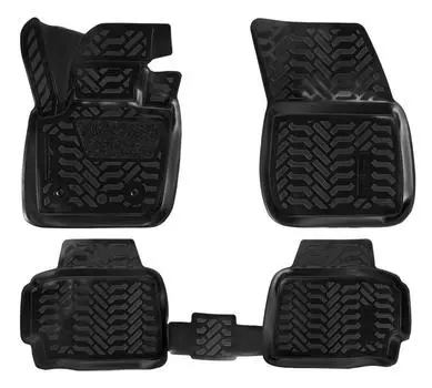 Ковры для Ford Mondeo SD (2015-), 4 шт., выс. борт, 3D с подпятником, ТЭП, черн. AIRLINE