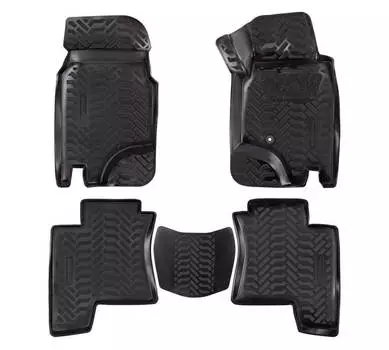 Ковры для Toyota Pajero II 5D (91-) (RHD), 5 шт., выс.борт, 3D с подпятником, ТЭП, черн. AIRLINE