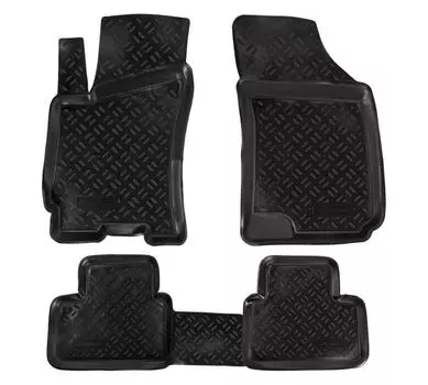 Ковры для Chevrolet Lanos (1997-2009)/ЗАЗ Chance, 4 шт., выс. борт, ТЭП, черн. AIRLINE