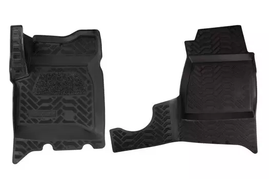 Ковры для UAZ Patriot ПРОФИ (16-), передние 2 шт., выс.борт, 3D с подпятником, ТЭП, черн. AIRLINE