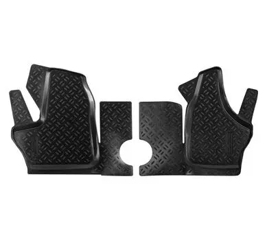 Ковры для ГАЗель Next (13-) компл. 2 шт., выс. борт, 1й ряд, ТЭП, черн. AIRLINE