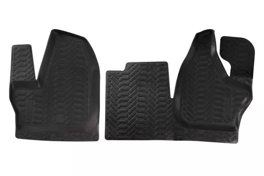 Ковры для ГАЗель NEXT (16-) (КПП на панели), передние 2 шт., выс. борт, ТЭП, черн. AIRLINE