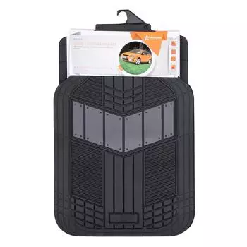 Ковры в салон, ПВХ, универсальные, черные/серые, компл. 4 шт. AIRLINE