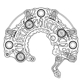 Мост диодный генератора для автомобилей Fiat Ducato (06-)/PSA Boxer (06-)/Jumper (06-)/Ford Transit (06-) (VDB 1681) StartVolt