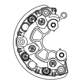 Мост диодный генератора для автомобилей Renault Megane II-III 1.4i/1.6i/1.5dCi (VDB 0906) StartVolt