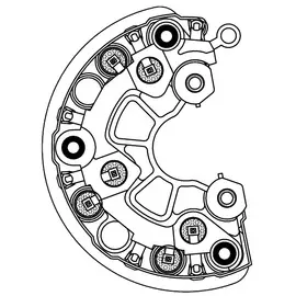 Мост диодный генератора для автомобилей VAG Touareg (02-)/Transporter T4 (96-)/Cayenne (03-) 3.2i (VDB 1001) StartVolt