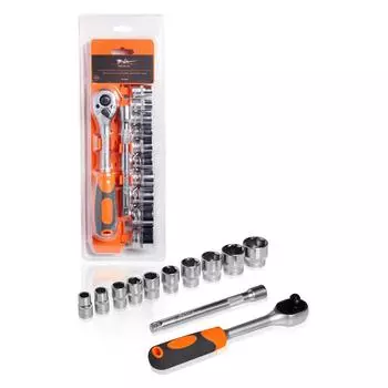 Набор головок с трещоткой 3/8" DR 72Т 12пр. (10,11,12,13,14,15,17,19,22,24мм, удлинитель 150мм) AIRLINE