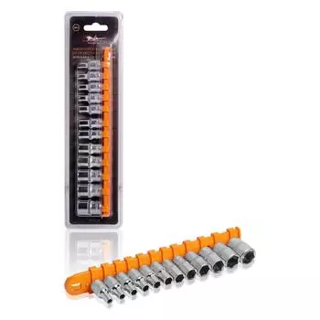Набор головок торцевых 1/4" DR шестигранных 12пр. (4,4.5,5,5.5,6,7,8,9,10,11,12,13мм) AIRLINE