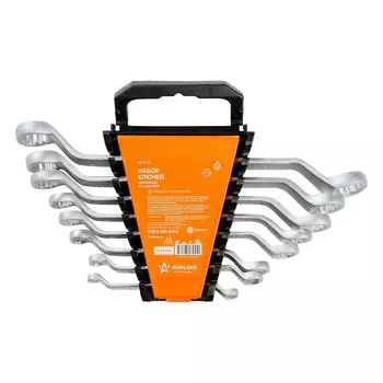 Набор ключей накидных 8 предм. (6*7,8*9,10*11,12*13,14*15,16*17,18*19,20*22мм) пласт.держат. AIRLINE