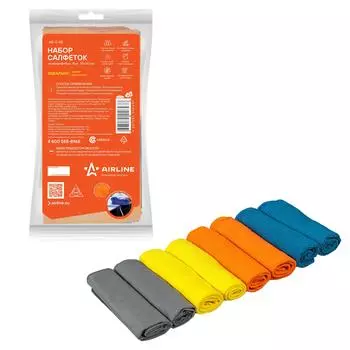Набор салфеток "прямоугольники" из микрофибры (8 шт., 30*30 см) AIRLINE