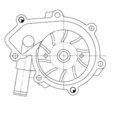 Насос водяной для автомобилей SsangYong Kyron (05-)/Actyon (05-)/Rexton (06-) 2.0Xdi/2.7Xdi Euro-4 LUZAR