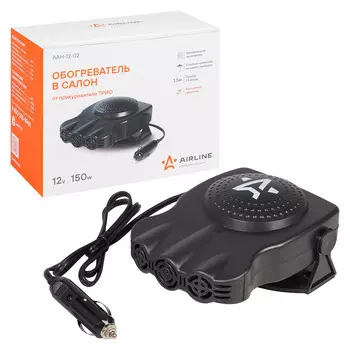 Обогреватель в салон от прикуривателя ТРИО 12В 150Вт AIRLINE