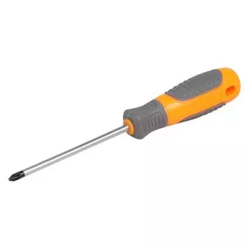 Отвертка крестовая с эргономичной рукояткой магнитная PZ1*100мм AIRLINE