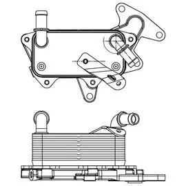 Радиатор масляный для автомобилей Polo (05-)/Rapid (12-) 1.6i [CWVA] AT LUZAR