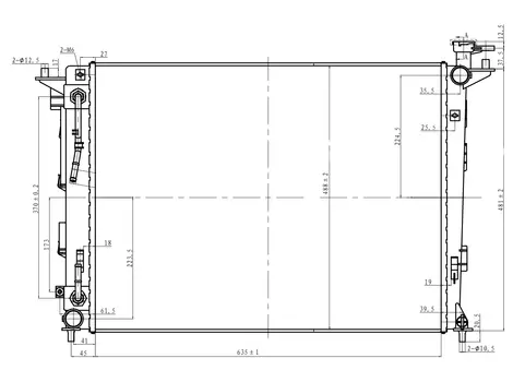 Радиатор охлаждения для автомобилей Sportage III (10-)/iX35 (10-) 2.0i/2.4i AT (Словакия) LUZAR