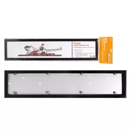 Рамка под номерной знак, антивандальная, металл, цвет черный AIRLINE