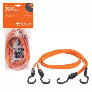 Ремни эластичные набор 2 шт. 120 см, 20 мм (пластиковые крючки) AIRLINE