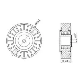Ролик привод. ремня для автомобилей VW Transporter T4 (90-) 2.4i/2.5i (только ролик) (CM 1815) TRIALLI