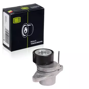Ролик приводного ремня с натяжным механизмом для автомобилей Renault Logan (04-)/Renault Duster(10-) 1.4i/1.6i 16V с ГУР и A/C TRIALLI