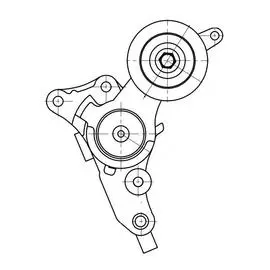 Ролик приводного ремня с натяжным механизмом для автомобилей Toyota Hilux (01-) 2.5d TRIALLI