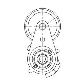 Ролик приводного ремня с натяжным механизмом для автомобилей Volvo S40 II (04-) 2.0i/2.4i/2.5i/2.4d A/C TRIALLI