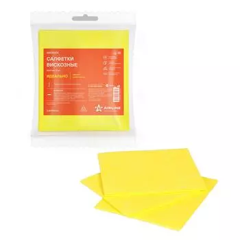 Салфетки вискозные желтые 3 шт. (34*30см) AIRLINE