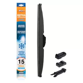 Щетка стеклоочистителя 380 мм (15") зимняя, 4 адаптера AIRLINE
