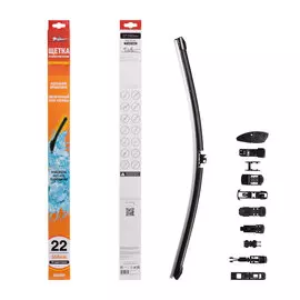 Щетка стеклоочистителя бескаркасная PRO 550мм (22") 10 адаптеров AIRLINE