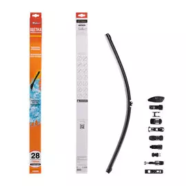 Щетка стеклоочистителя бескаркасная PRO 700мм (28") 10 адаптеров AIRLINE
