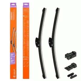 Щетки стеклоочистителя 530/530мм (21"/21") бескаркасные,Fabia 06/14,Discovery 98/04,Patriot 05-,PickUp 08-,Passat 01/05,2 шт. 4 тип адптр AIRLINE