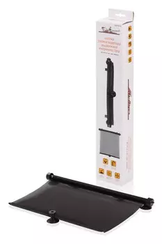 Шторка солнцезащитная выдвижная, рулонного типа, 40*45см, 1 шт., цвет черн. AIRLINE