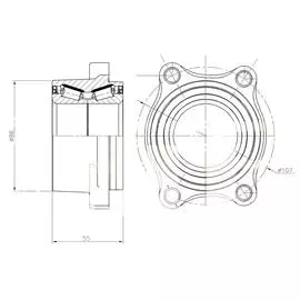 Ступица задняя с подшипником для автомобиля Infiniti FX (02-) TRIALLI